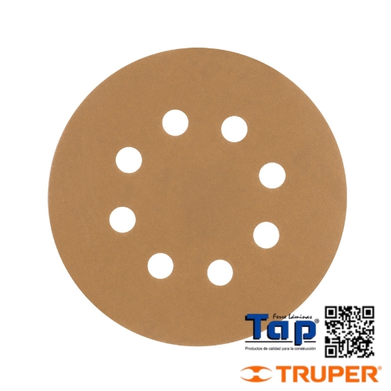 Imagen de DISCOS DE LIJA 127 5" GRANO 220 8 CAJA C 5