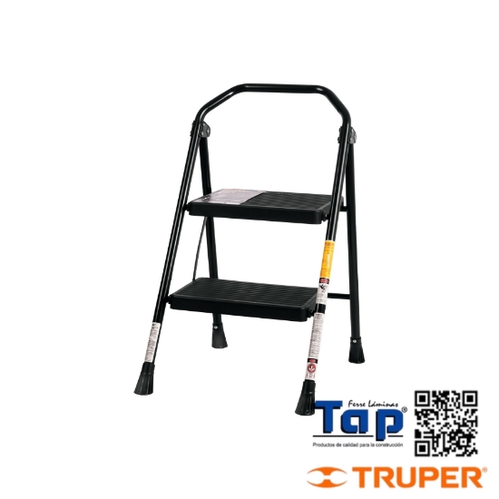Imagen de ESCALERA TUBULAR PLEGABLE 2 PELDAÑOS TRUPER