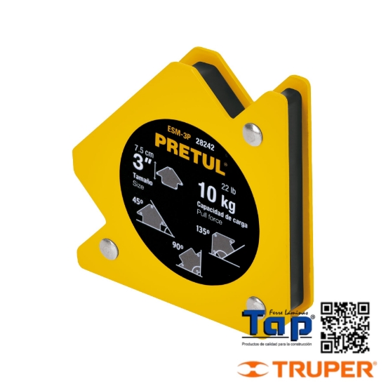 Imagen de ESCUADRA MAGNETICA P SOLDAR 076 3" CAPACIDAD 10 KG PRETUL
