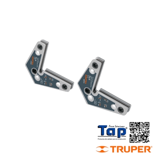 Imagen de ESCUADRAS MAGNETICAS ESQUIN. 2-3/4" CAP. 11 KG TRUPER 2 PZAS
