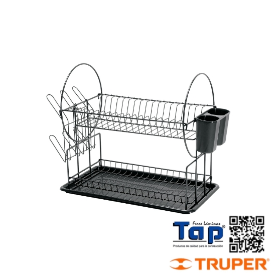 Imagen de ESCURRIDOR NEGRO ACE C 2 NIVELES P TRASTES