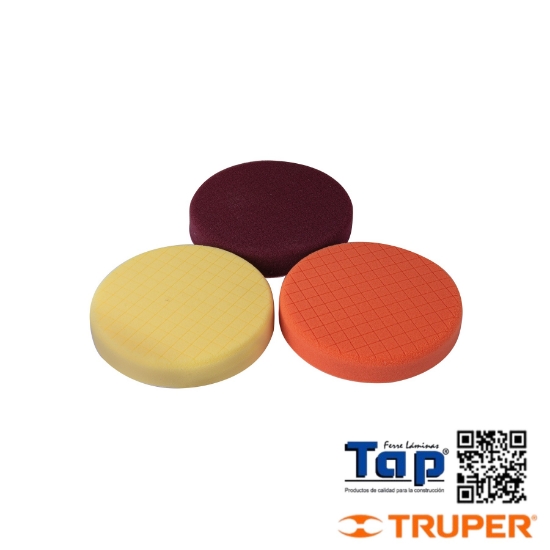 Imagen de ESPONJAS P PULIR DE 178 7" HOOK AND LOOPTRUPER JGO 3