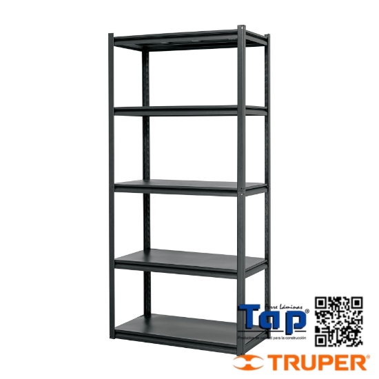 Imagen de ESTANTE METAL 5 REPISAS CAPACIDAD 80 KG180X45X85 TRUPER