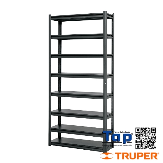 Imagen de ESTANTE METAL 8 REPISAS CAPACIDAD 80 KG180X30X85 TRUPER