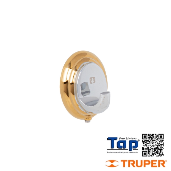 Imagen de GANCHO SENCILLO METALICO ACA CROMO-ORO FOSET AQUA