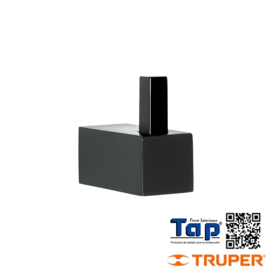 Imagen de GANCHO SENCILLO P TOALLAS NEGRO FOSET KUBO