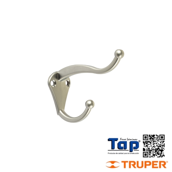 Imagen de GANCHO T PERCHERO SOMBRERO Y ABRIGO 4CM CROMO HERMEX