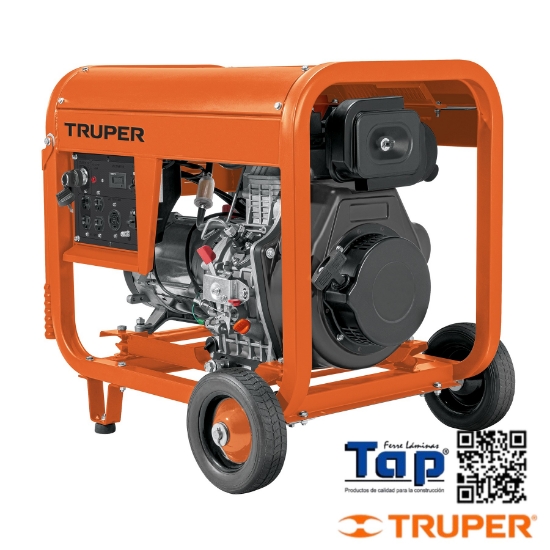 Imagen de GENERADOR PORTATIL 6 KW MOTOR A DIESEL TRUPER
