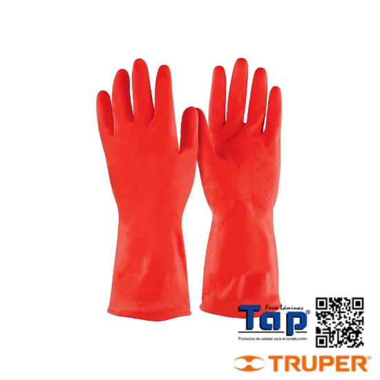 Imagen de GUANTES LATEXP LIMPIEZA ROJOS M PRETUL