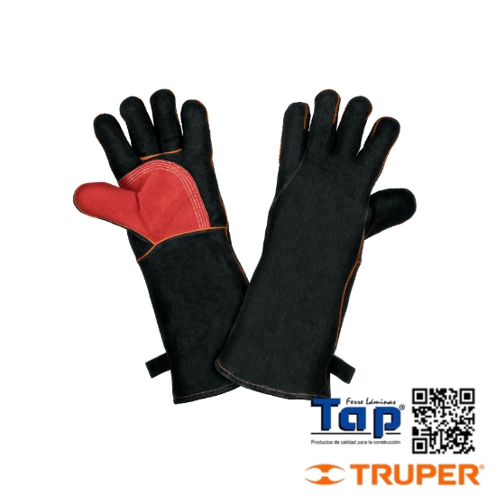Imagen de GUANTES NEGROS REFORZADOS P SOLDADOR TRUPER EXPERT