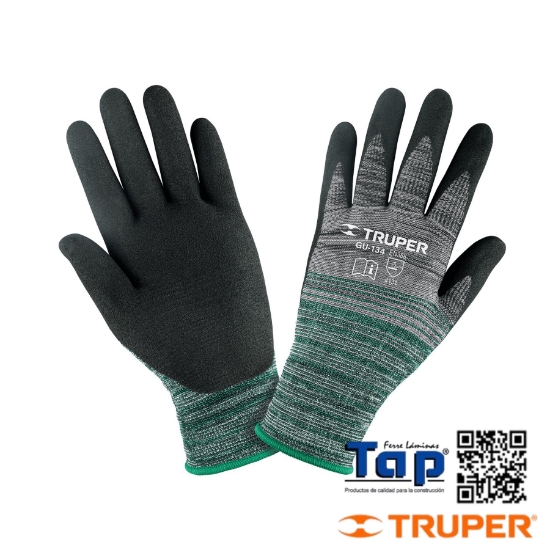 Imagen de GUANTES NYLON RECUBIERTOS DE NITRILO ARENOSO XG TRUPER