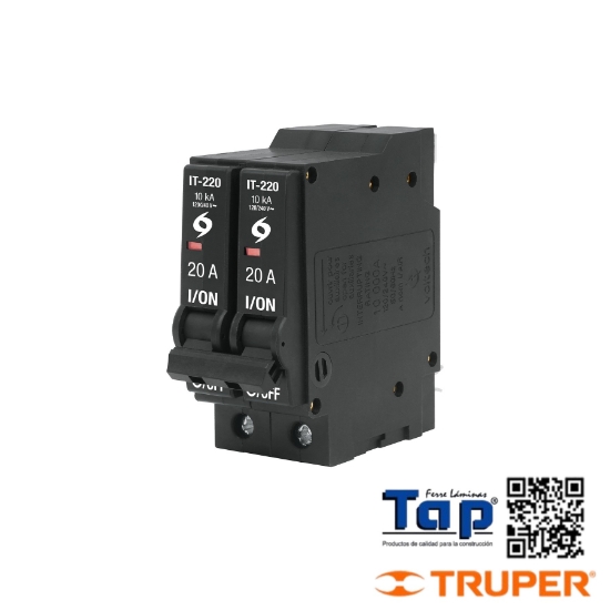 Imagen de INTERRUPTOR 2 POLOS 20A ENCHUFABLE A GRANEL VOLTECK