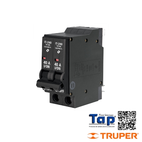 Imagen de INTERRUPTOR 2 POLOS 40A ENCHUFABLE A GRANEL VOLTECK