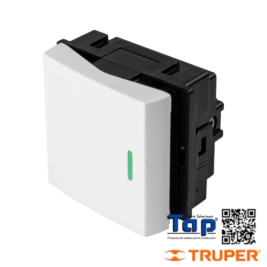 Imagen de INTERRUPTOR SENCILLO 1.5 MODULOS LINEA TOLEDO BASIC