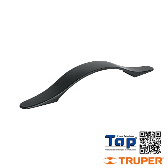 Imagen de JALADERA DE 96MM LINEA BURGOS NEGRO HERMEX