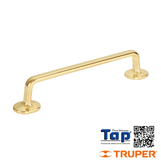 Imagen de JALADERA DE 96MM LINEA OVIEDO LATON BRILLANTE HERMEX