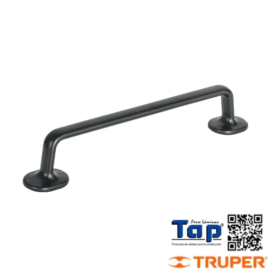 Imagen de JALADERA DE 96MM LINEA OVIEDO NEGRO HERMEX