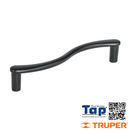 Imagen de JALADERA DE 96MM LINEA TOLEDO NEGRO HERMEX