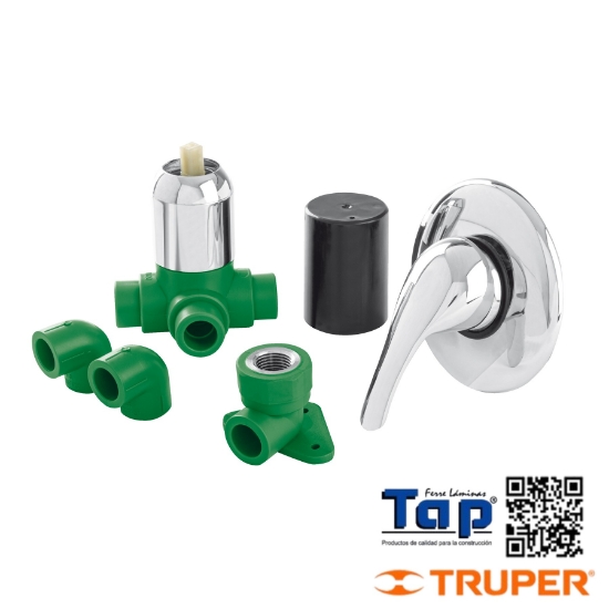 Imagen de KIT DE INSTALACION P REGADERA PPR 013 1/2" C MONOMANDO FOSET