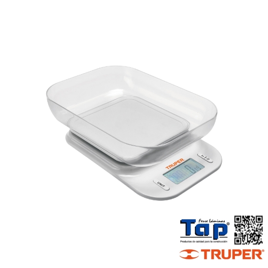 Imagen de BASCULA DIGITAL C TAZON P COCINA 5KG TRUPER