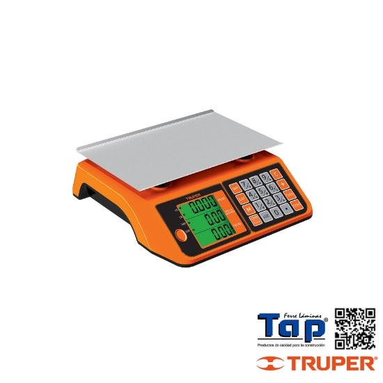 Imagen de BASCULA ELECTRONICA MULTIFUNCIONES CAPACIDAD 20KG TRUPER