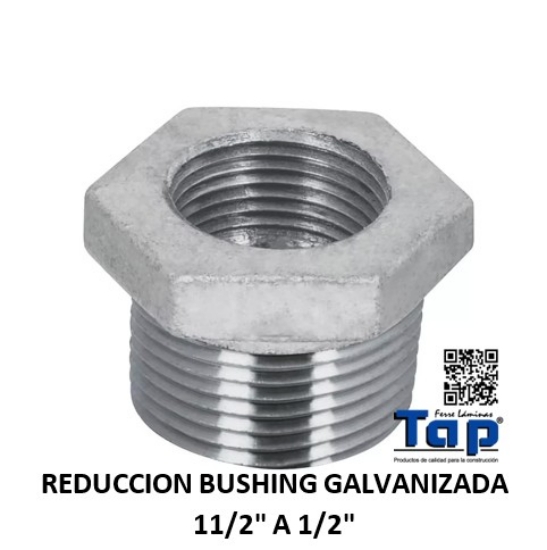 Imagen de REDUCCION BUSHING GALVANIZADA 11/2" A 1/2"