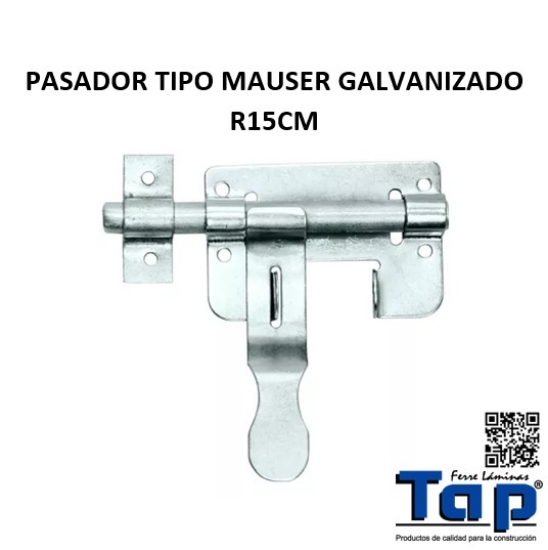Imagen de PASADOR TIPO MAUSER GALVANIZADO R15CM