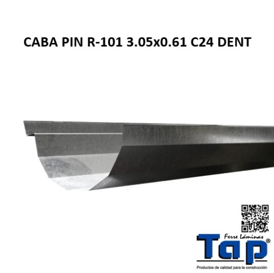 Imagen de CANAL MED CAÑA GALV C30 6"x2.44 TyS IZQ