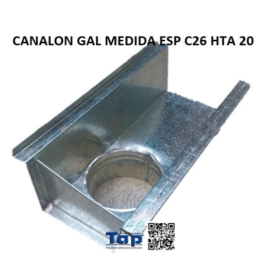 Imagen de CANALON GAL MEDIDA ESP C26 HTA 20