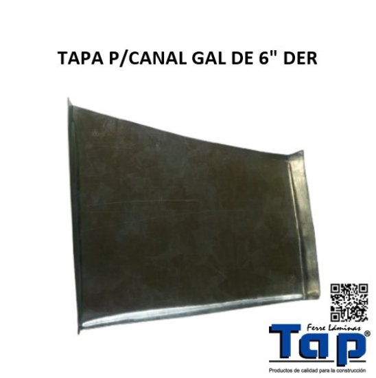 Imagen de TAPA P/CANAL GALV DE 6" DER