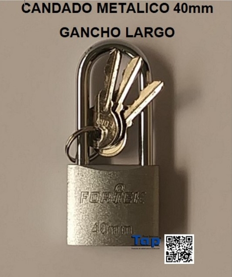 Imagen de CANDADO METALICO 40mm GANCHO LARGO