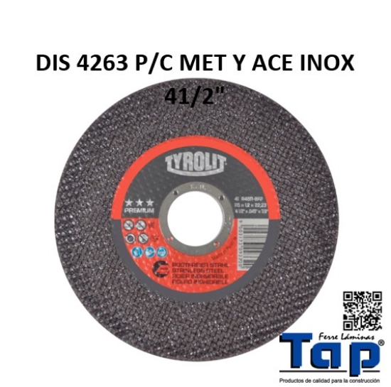 Imagen de DIS 4263 P/C MET Y ACE INOX 41/2"