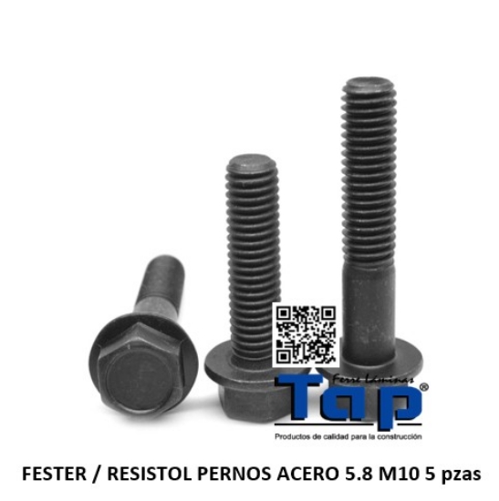 Imagen de FESTER / RESISTOL PERNOS ACERO 5.8 M10  5 pzas