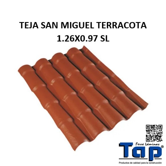 Imagen de TEJA SAN MIGUEL TERRACOTA 1.26X0.97 SL