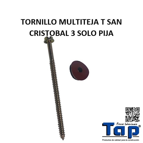 Imagen de TORNILLO MULTITEJA T SAN CRISTOBAL 3 SOLO PIJA