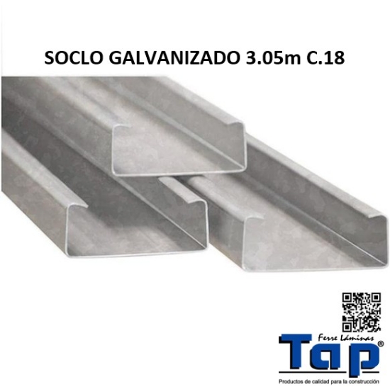 Imagen de SOCLO GALVANIZADO 3.05m C.18