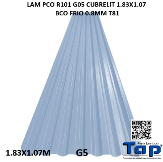Imagen de LAM PCO R101 G05 CUBRELIT 1.83X1.07 BCO FRIO .008MM T81