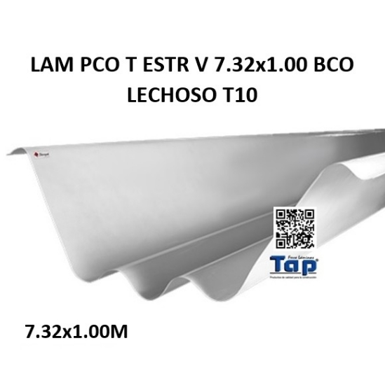Imagen de LAM PCO T ESTR V 7.32x1.00 BCO LECHOSO T10