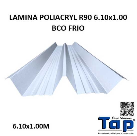 Imagen de LAMINA POLIACRYL R90 6.10x1.00 BCO FRIO
