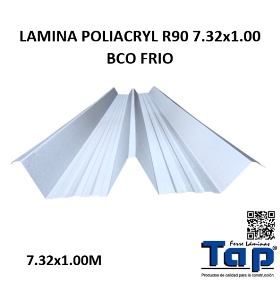 Imagen de LAMINA POLIACRYL R90 7.32x1.00 BCO FRIO