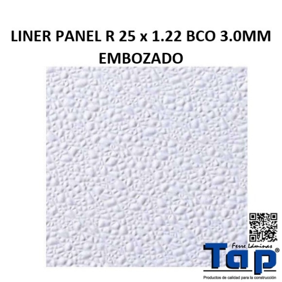 Imagen de LINER PANEL R 25 x 1.22 BCO 3.0MM EMBOZADO