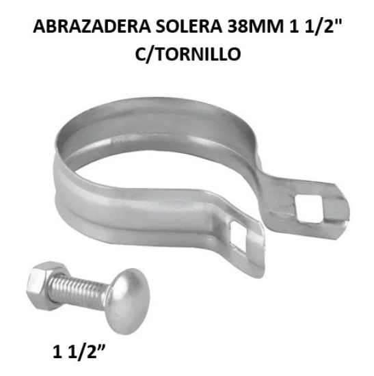 Imagen de ABRAZADERA SOLERA 38MM 1 1/2" C/TORNILLO