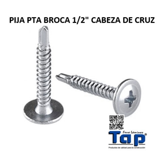 Imagen de PIJA PTA BROCA 1/2" CABEZA DE CRUZ