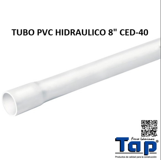Imagen de TUBO PVC HIDRAULICO 8" CED-40