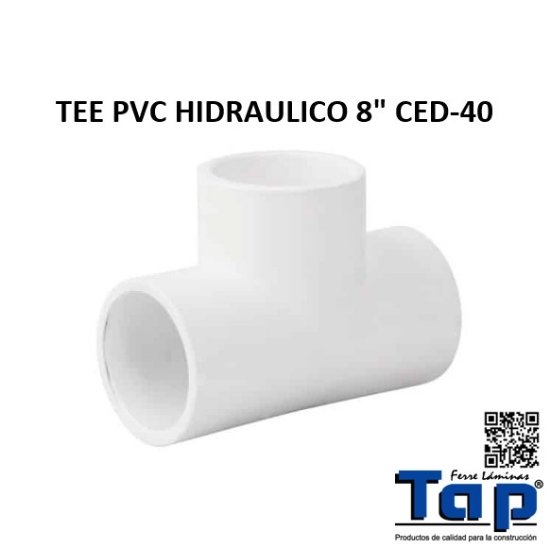 Imagen de TEE PVC HIDRAULICO 8" CED-40