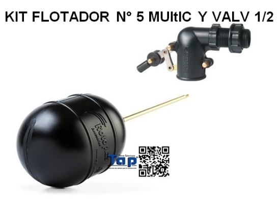 Imagen de KIT FLOTADOR N° 5 MUltIC Y VALV 1/2