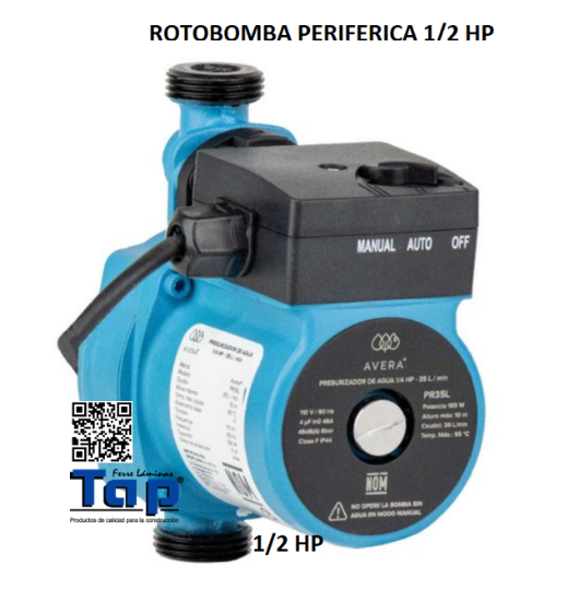Imagen de ROTOBOMBA PERIFERICA 1/2 HP
