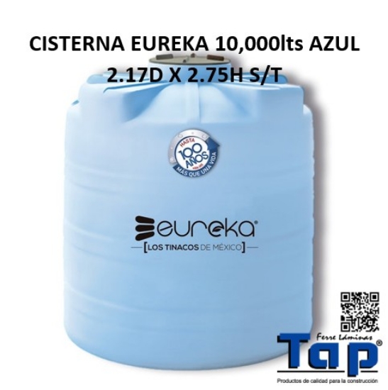 Imagen de CISTERNA EUREKA   5,000lts AZUL 2.17D X 1.81H S/T