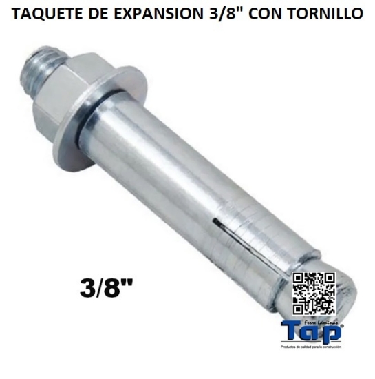 Imagen de TAQUETE DE EXPANSION 3/8" CON TORNILLO