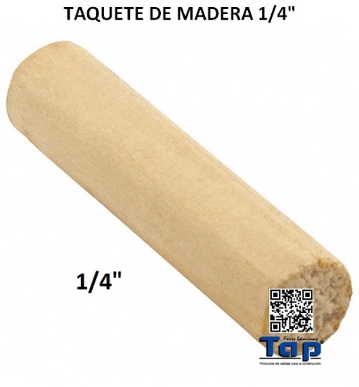 Imagen de TAQUETE DE MADERA 1/4"